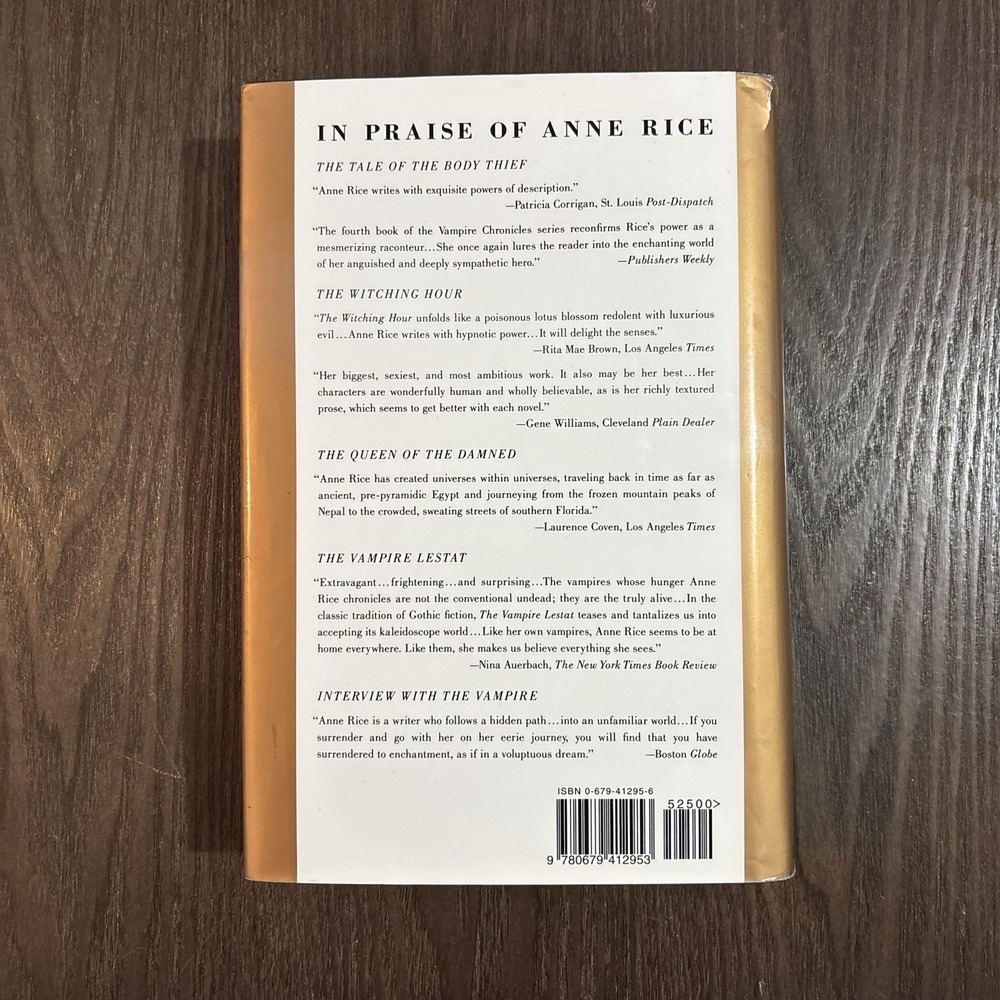 Lasher Anne Rice 1994 First Edition First‎ Print HCDJ - Picture 2 of 11